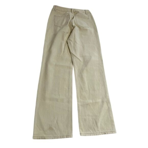 The Rock N Rev Wide Leg Jeans in Cream - Picture 2 of 6